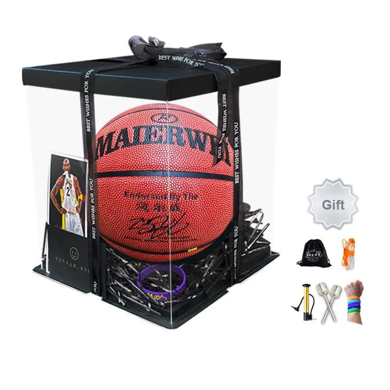 Melway PU Basketball Red Brown Size 5 Ball Training Competition Kids'-6