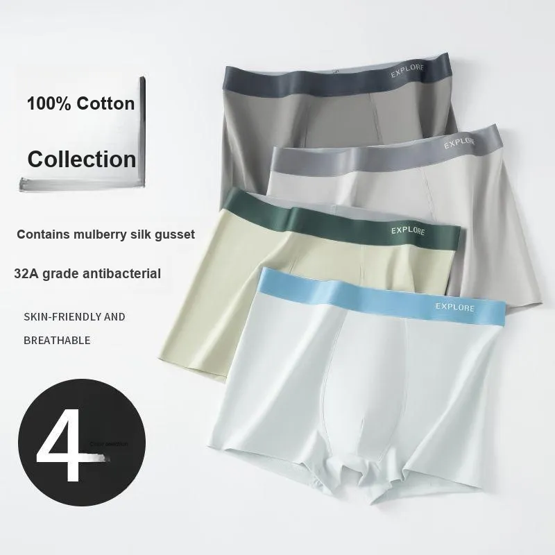 YUZHAOLIN Underpants Men's 1 Pack Gray-3