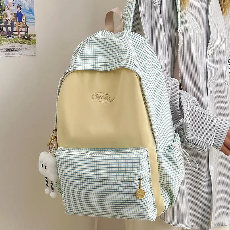 Yalu Nylon Backpack Women's Pink/Blue/Black/Yellow/Green-19