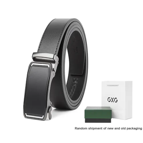 GXG Leather Belts Men Black