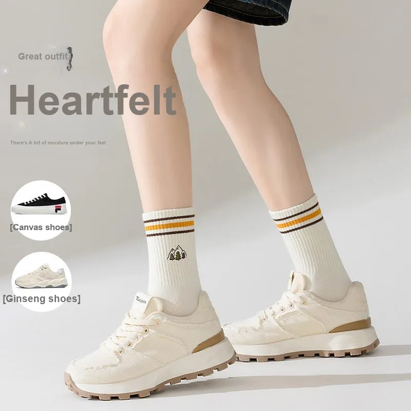 Lan Miao Mid Calf Socks Women's 5 Pack-13
