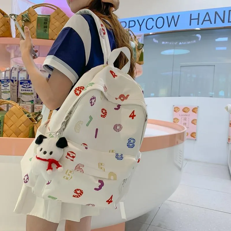 Travel Nylon Backpack Unisex Color Bars/color Numbers-12