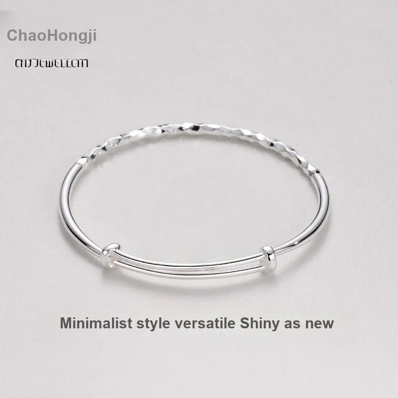 CHAOHONGJI 999 Fine Silver Bangles Women's-1