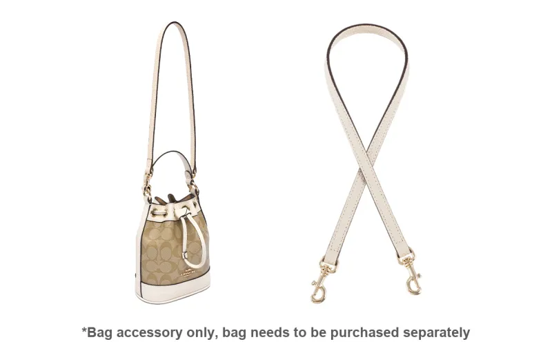 Lan Bao Fan Artificial Leather, Microfiber Bag Accessory, Modified Bag Strap Unisex Ecru-14