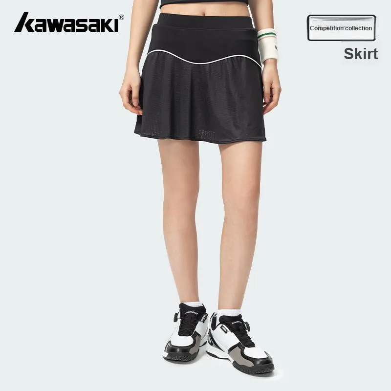 Kawasaki Match Clothing Collection Sports Skirt Women's White/Black-7