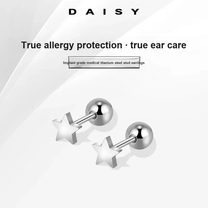Daisy Dream Steel Stud Earrings Unisex-4