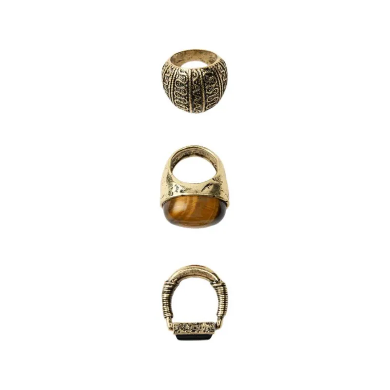 ZARA Metal Rings Women's Antique Gold-1