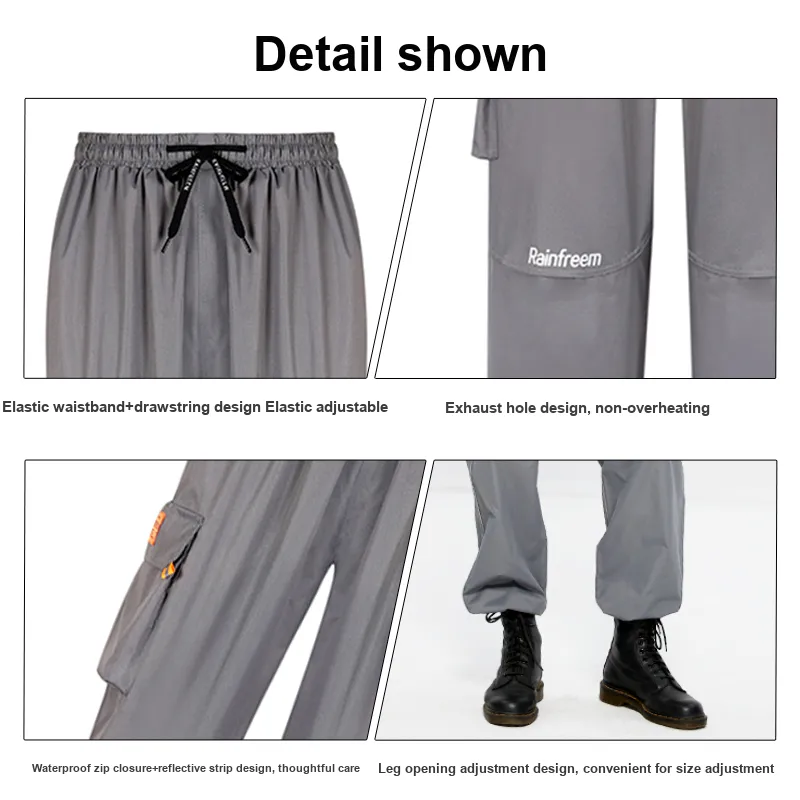 RAINFREEM Polyester Double Layer Waterproof Pants-1