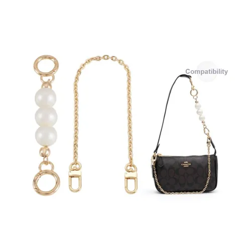 GUYI Alloy Bag Strap Women's Brown