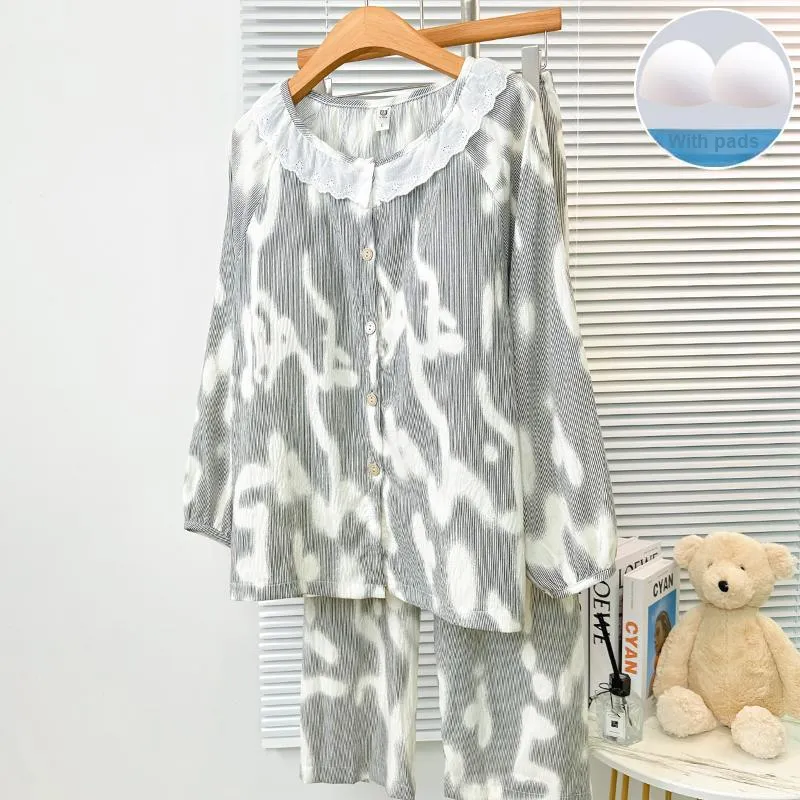 Sleeping Beauty Pajama Set Women's Gray-1