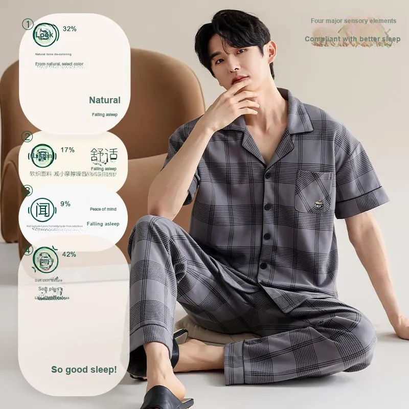 ROMANTIC·SPRING Pajama Set Men's Image Color-5