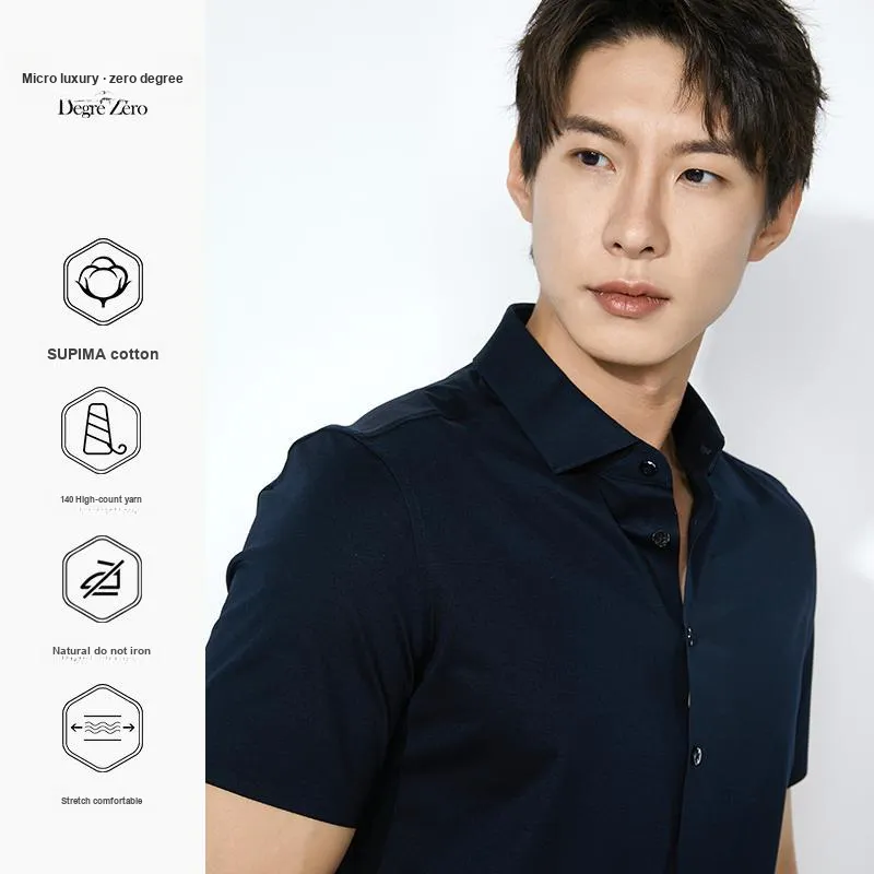 DEGRE ZERO Shirts Men Navy Blue-2