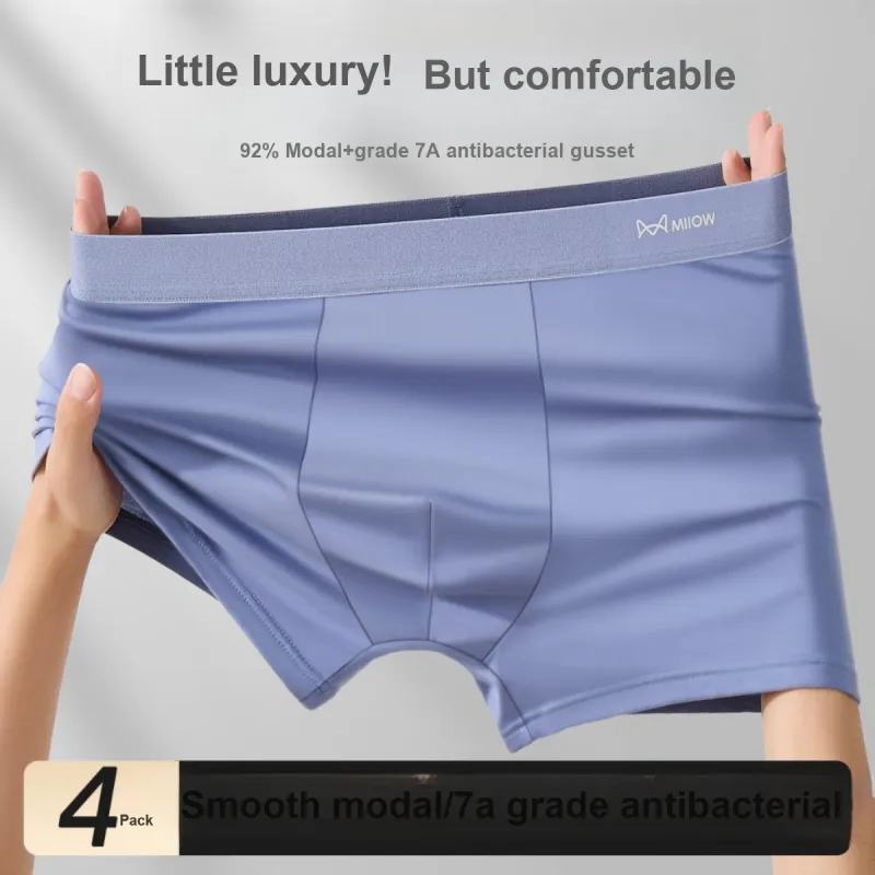 MIIOW Underpants Men's Shopping Bag 4 Pack Mixed Color-3