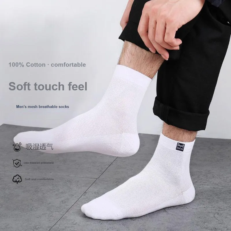 MIIOW Mid Calf Socks Men's Shopping Bag 5 Pack-3