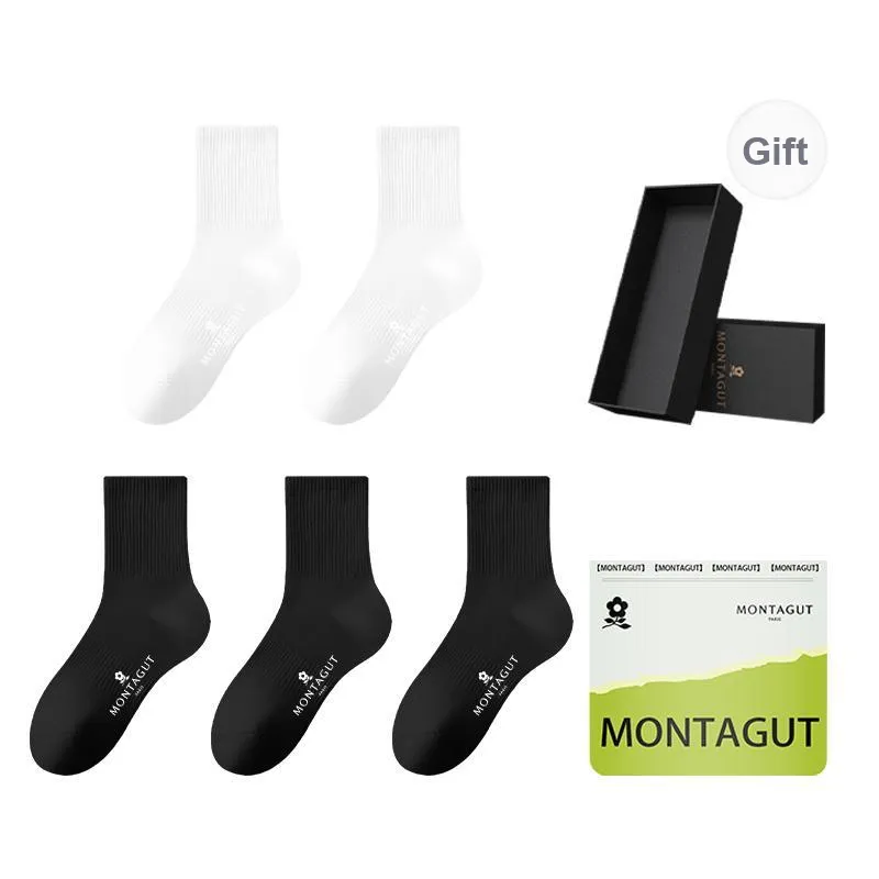 Montagut Mid Calf Socks Men's Gift Box Combination-30
