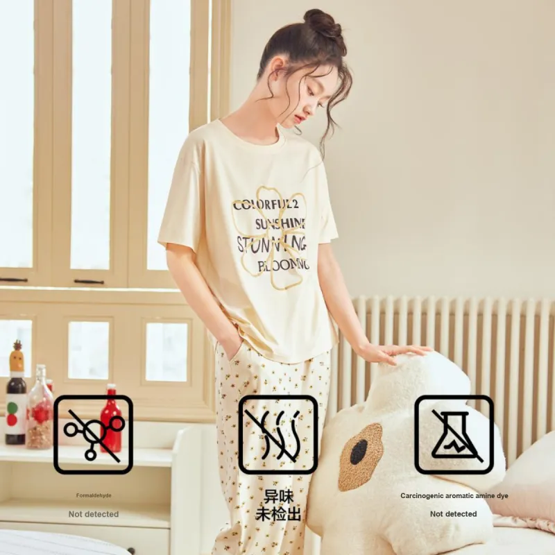 SEM/R Pajama Set Women's Cream Apricot-4
