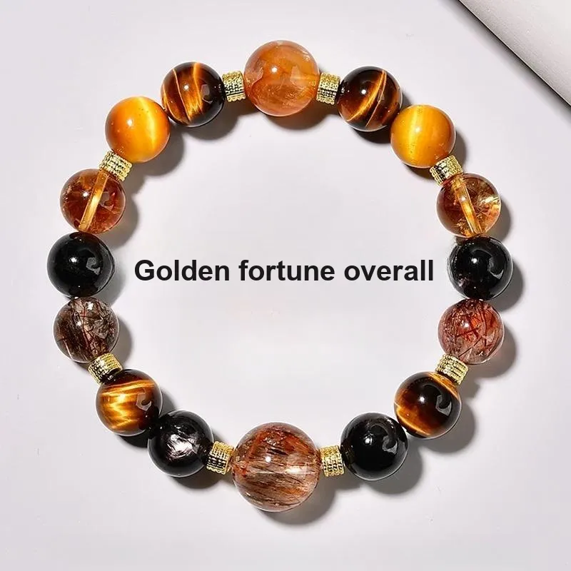 Harf Tiger's Eye Stone Jade Bracelets Unisex-4