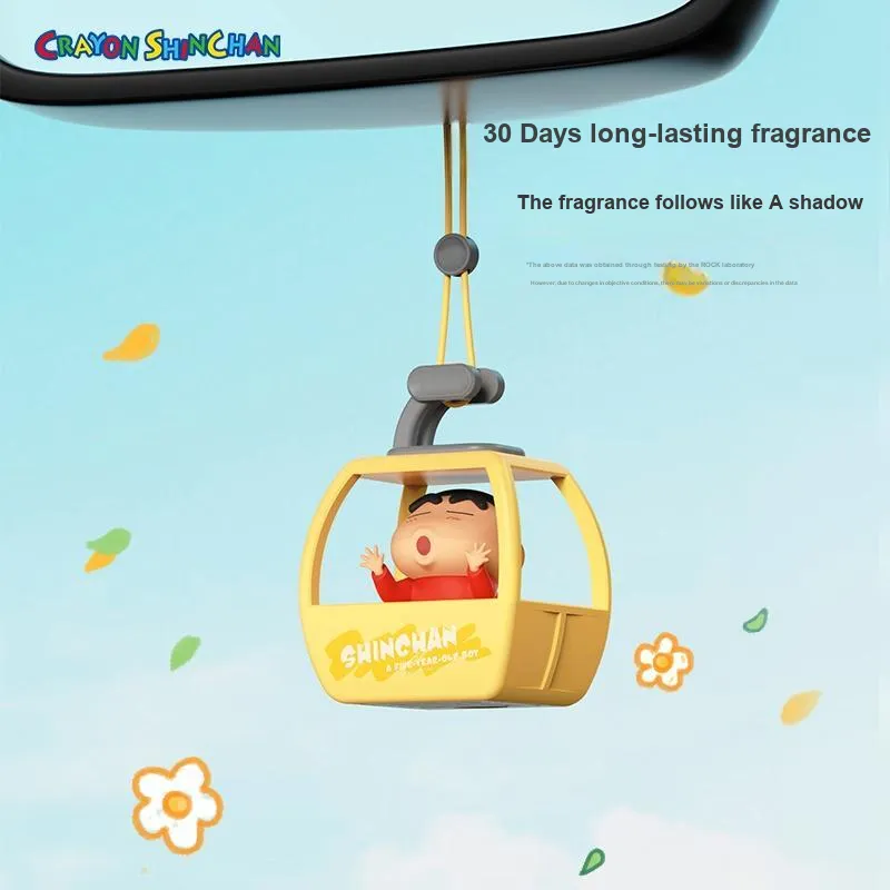 ROCK Crayon Shin Chan Solar Self Rotating Cute Plush Self Rotating Bedroom Desktop Chibi Figures-11