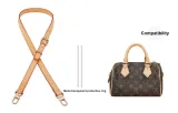 Speedy20 1.5cm Width Vegetable Tanned Leather Adjustable Shoulder Strap 90-120cm[Includes Metal Protective Loop]