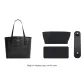City33 Black New Version Silver-Tone Buckle Shoulder Pads+Black Liner+Black Base Plate