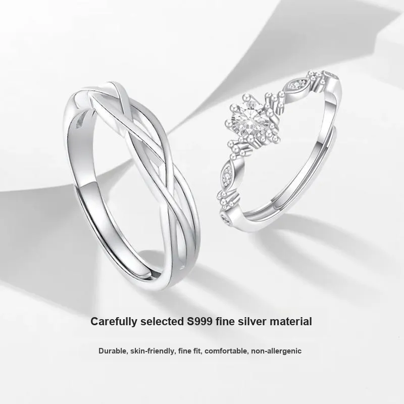 MISS TOOYA S999 Fine Silver Rings Unisex-2