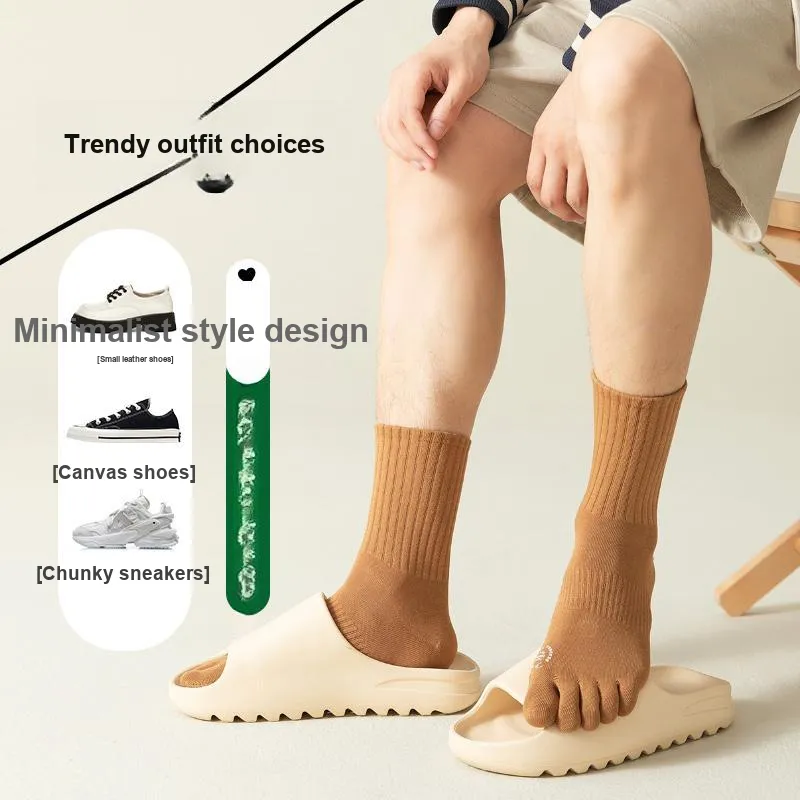 FUGEER Mid Calf Socks Men's 4 Pack-9