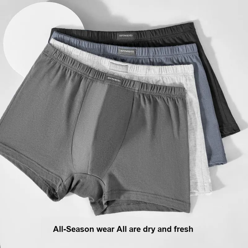 SEPTWOLVES Boxer Shorts Men's Box 4 Pack+Shopping Bag-2