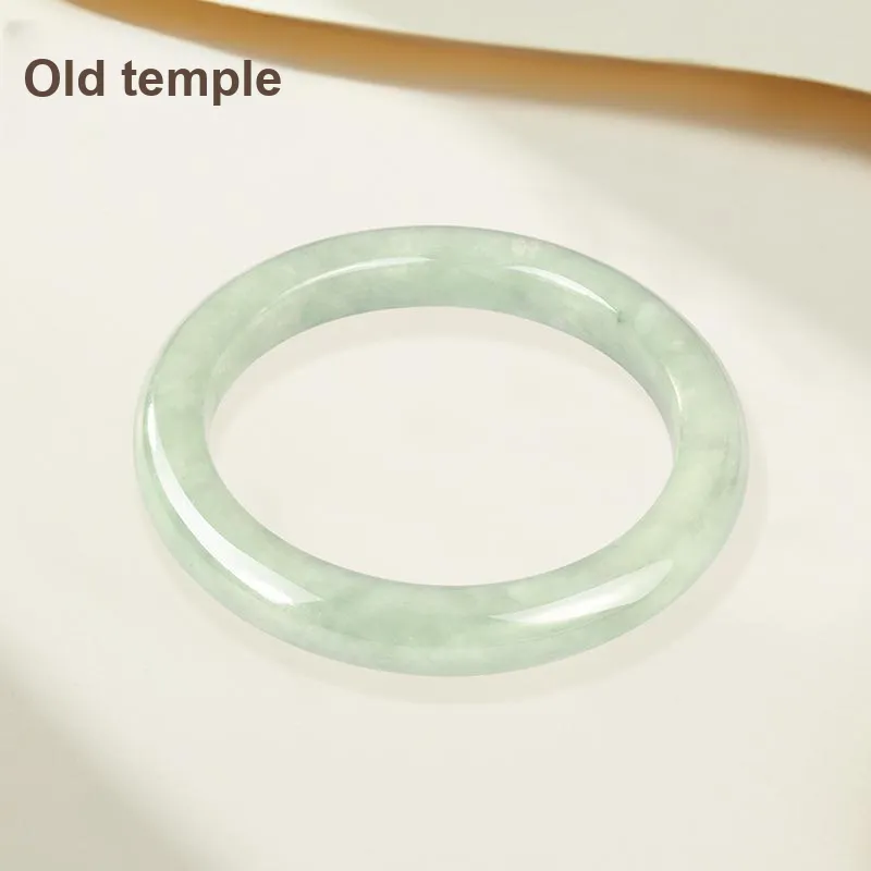 LAOMIAO Hetian Jade Bangles Pale Greenish White Jade Women's-1