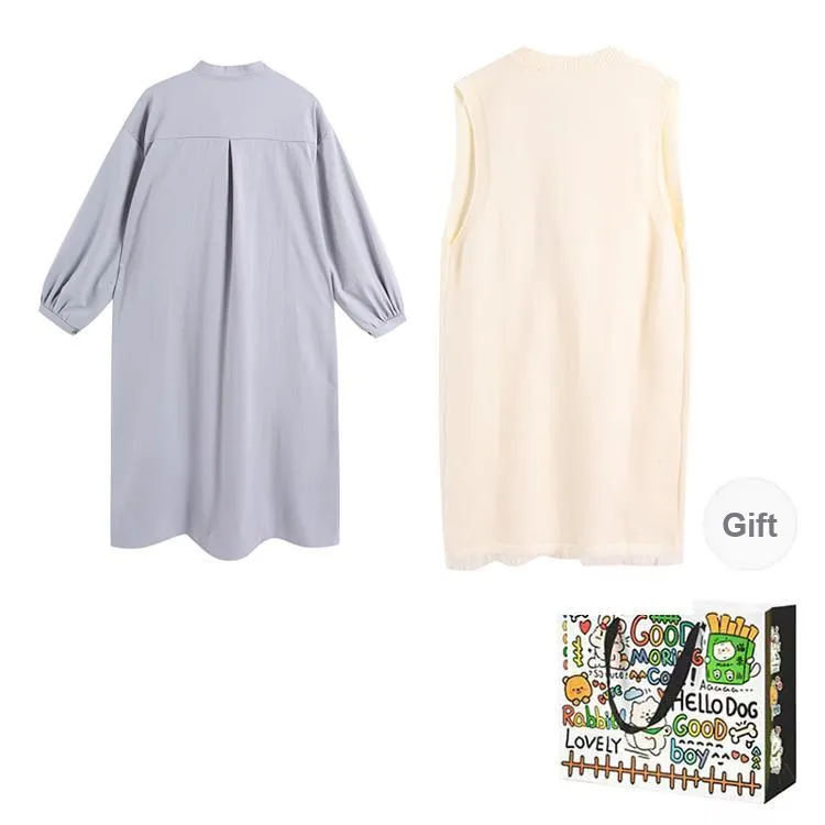 ZVJH Two Piece Skirt Sets Women's-1