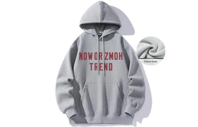 ZMOH Fleece Lined Hoodie Unisex Couple's-16