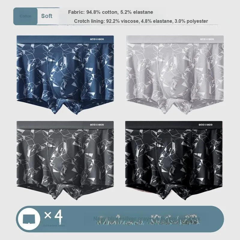 H YXIANG Underpants Men's 4 Pack-5