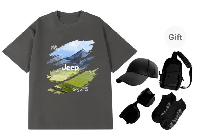 Jeep T Shirt Unisex Comes With Set-12