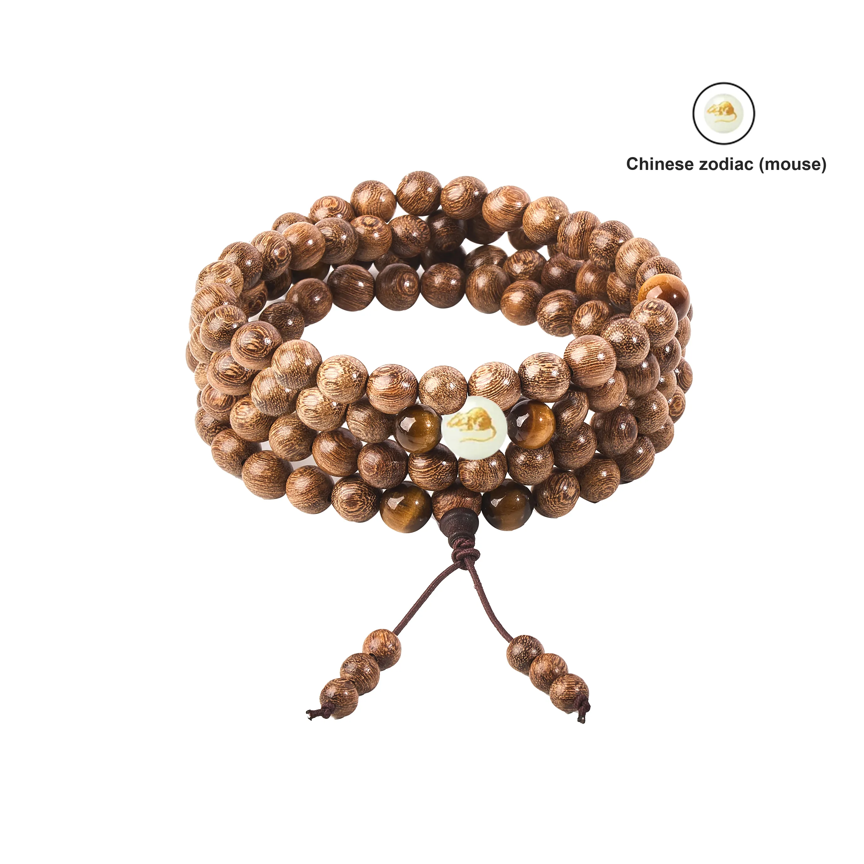 ZUIWENGLANGYASHANWENCHUANG Golden Sandalwood Bracelets Unisex
