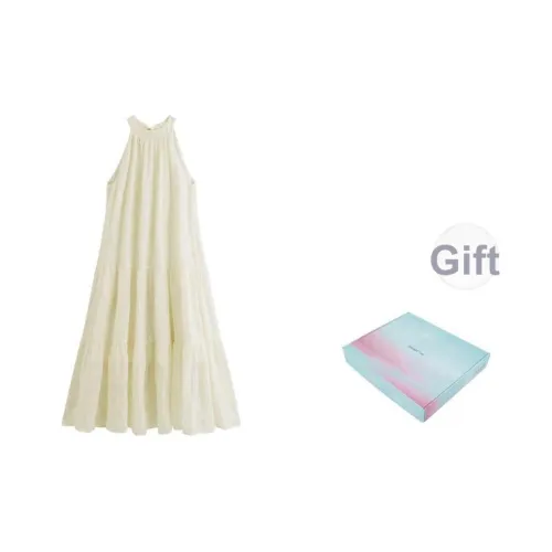 Inman Без рукавов Платье Женское Gift Box Set Бежевый цвет груши