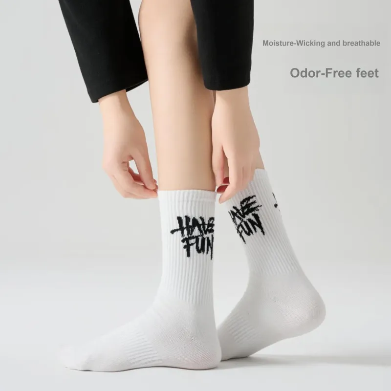 PLAN IN Mid Calf Socks Unisex 5 Pack-3