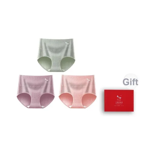 RED DRAGONFLY Хлопковые трусы женские 3 штуки набор в подарочной коробке