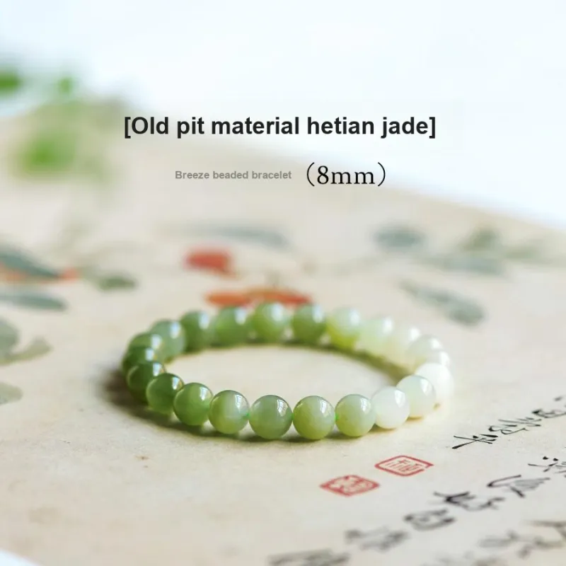 FANGYUANXIAOFU Hetian Jade Bracelets Green Jade Women's-1