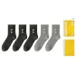 [5 Pack]3 Black+2 Dark Gray