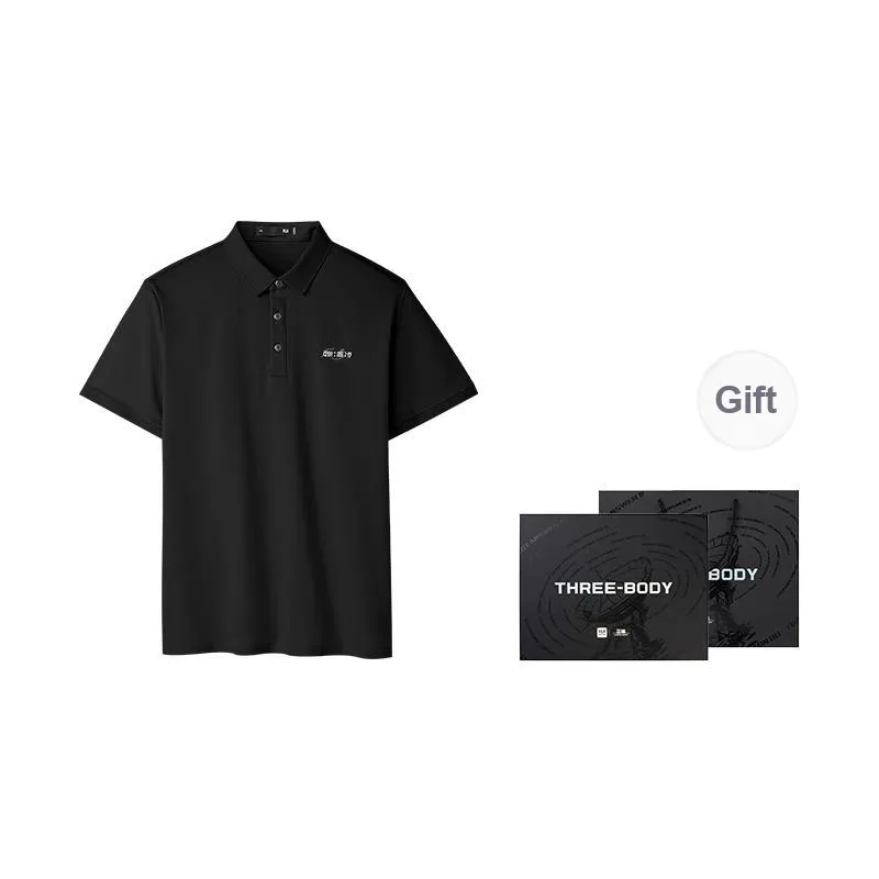 HLA Cooling Quick Dry Color Blocking Embroidery Classic Collar Pearl Beaded Short-Sleeved Polo Shirt Men's-1