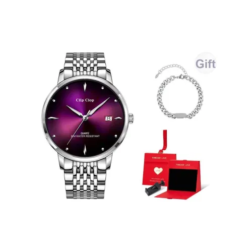 Clip Clop Кварцевый механизм ремешок из нержавеющей стали мужские часы многоцветный циферблат