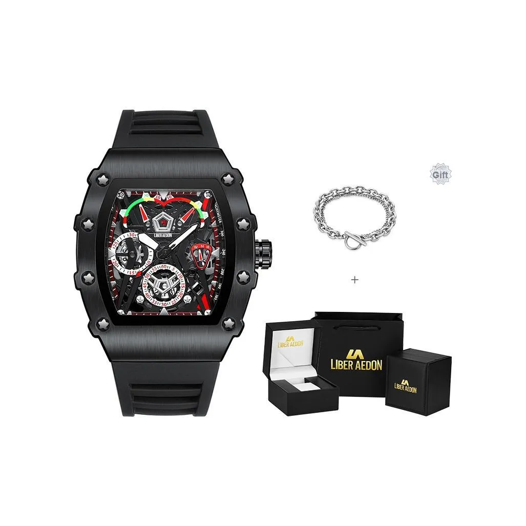 LIBER AEDON Кварцевый механизм Черный циферблат Мужские часы