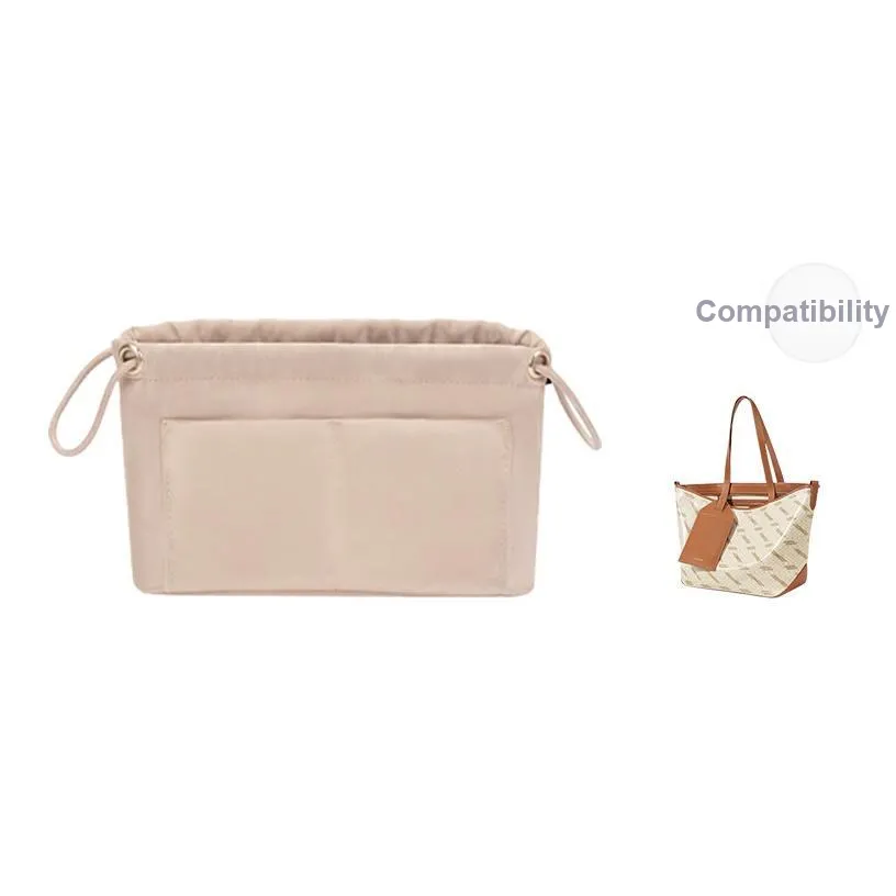 Прилив Сатиновый Вкладыш Сумка Женская Бежевая Кофейная Черная