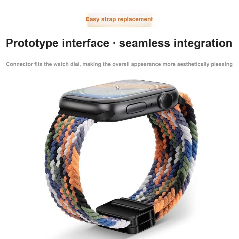 ZHANGCHI Watch Band Apple Compatibility 205mm Nylon Material-3