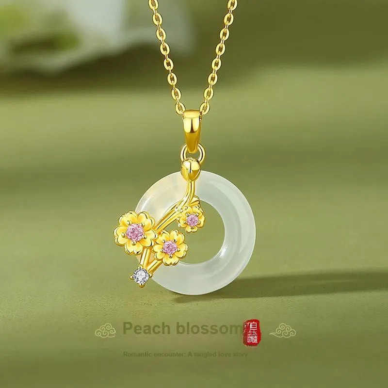 JINJI Natural Chalcedony Necklaces Women's-6
