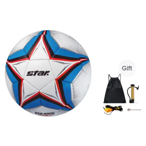 Star Size 5 Ball Soccer PU Seamless Thermal bonding Unisex Red Black Blue