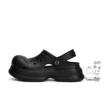 Ouder Sand Open Ended Smiley Collection, Heart Holes All Summer, Blackberry Ice Cream Clogs Women's Black