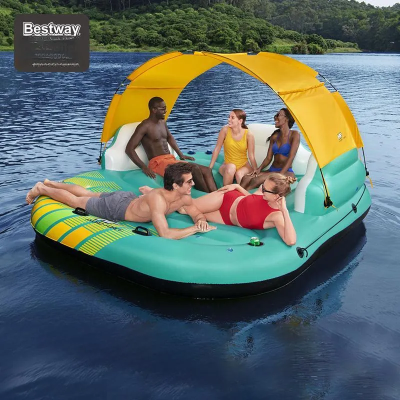 BESTWAY Adults Floating Mat Large Floating Island Water Surfing-1