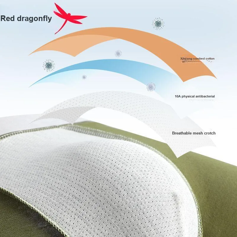 RED DRAGONFLY Cotton Panties Men's 4 Pack Gift Box Set-7