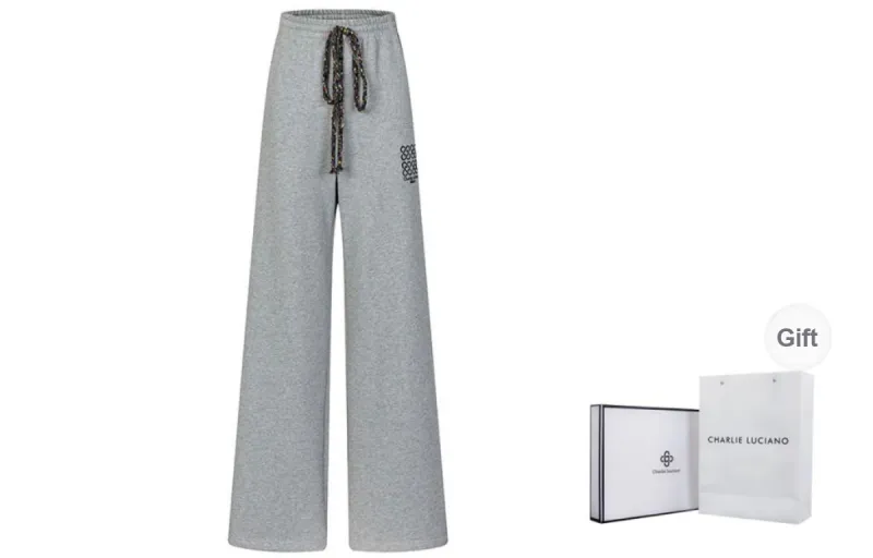 Charlie Luciano Casual Pants Unisex Combo Set Light Gray-0