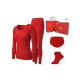 Women's Cotton-Elastane Blend Set of 3 Prosperity Box (1 Set of Underwear+1 Pack of Panty+1 Pair of Socks)